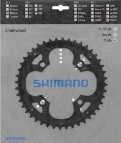 Kettingblad 44T Shimano Deore FC-M480 - Zwart 18 Kettingblad 44T Shimano Deore FC-M480 - Zwart -Fietsuitrusting Winkel 1015x1200