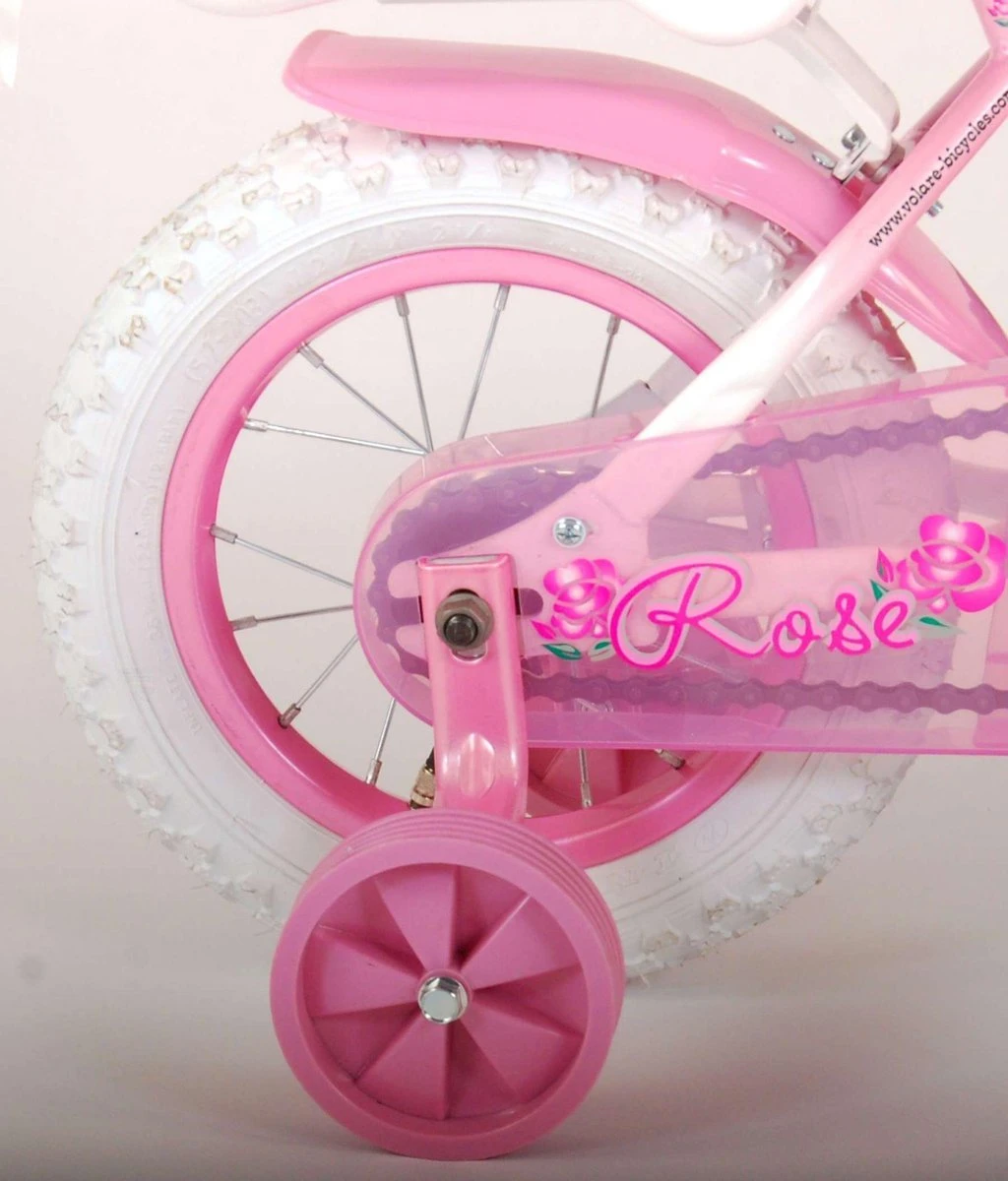 Volare Rose Kinderfiets - 12 Inch - Meisjes - Roze/wit - 95% Afgemonteerd 12 Volare Rose Kinderfiets - 12 Inch - Meisjes - Roze/wit - 95% Afgemonteerd - Afbeelding 10