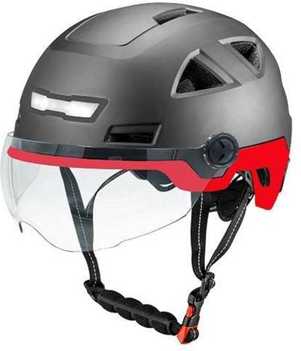 Vito E-Light Speed Pedelec Helm Met Vizier Zwart Rood S/M 55/58cm | Snorfiets Helm Snorscooter | Geschikt Voor Helmplicht 3 Vito E-Light Speed Pedelec Helm Met Vizier Zwart Rood S/M 55/58cm | Snorfiets Helm Snorscooter | Geschikt Voor Helmplicht
