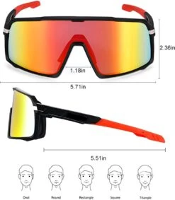 DOWO® - Fietsbrillen - Sportbrillen - Professionele Fietsbril - Lichtgewicht Racefiets -Fietsuitrusting Winkel 1047x1200 7