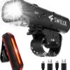 SWILIX ® - Fietsverlichting Set - Oplaadbare USB Led Fietslamp - Voor En Achter - Waterdicht - 4 Lichtstanden - Zwart 1 SWILIX ® - Fietsverlichting Set - Oplaadbare USB Led Fietslamp - Voor En Achter - Waterdicht - 4 Lichtstanden - Zwart -Fietsuitrusting Winkel 1058x1200