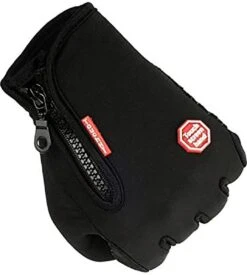 Fietshandschoenen Winter - Handschoenen - Sport Handschoenen Met Rits - Touchscreen Telefoon - Anti Slip Gloves - Heren / Dames - Maat L - Zwart - Sinterklaas Cadeau - Kerst Cadeautje - Black Friday 2022 Deals -Fietsuitrusting Winkel 1076x1200