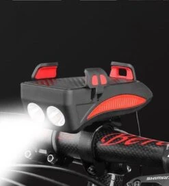 METAHUB Powerbank Fiets Telefoonhouder - Zwart Rood - Fiets Smartphone Houder - 2400 MAh - Claxon - Koplamp -Fietsuitrusting Winkel 1090x1200 1
