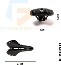 Voltano Sport Fietszadel Iclusief Zadelstrop – Gel Trekking Zadel – Met Uitsparing – Unisex - Zwart -Fietsuitrusting Winkel 1129x1200 4