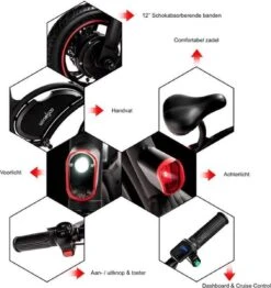 Windgoo B3 Mini-scooter - Opvouwbare Fiets - Zwart 16 Windgoo B3 Mini-scooter - Opvouwbare Fiets - Zwart -Fietsuitrusting Winkel 1130x1200