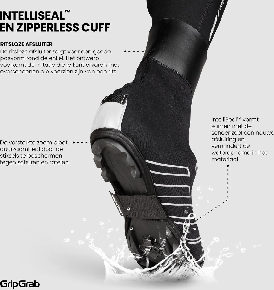 GripGrab - RaceThermo X Waterproof Winter MTB Gravel Fietsoverschoenen Mountainbike - Zwart - Unisex - Maat XL 5 GripGrab - RaceThermo X Waterproof Winter MTB Gravel Fietsoverschoenen Mountainbike - Zwart - Unisex - Maat XL - Afbeelding 4