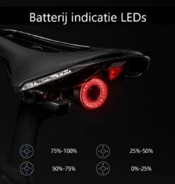 Rockbros Fietsachterlicht - Fietslamp - Fietsverlichting - Remlicht - Smart - USB - Multifunctioneel - Fietsremlicht - LED - Indicator -Fietsuitrusting Winkel 1139x1200 6