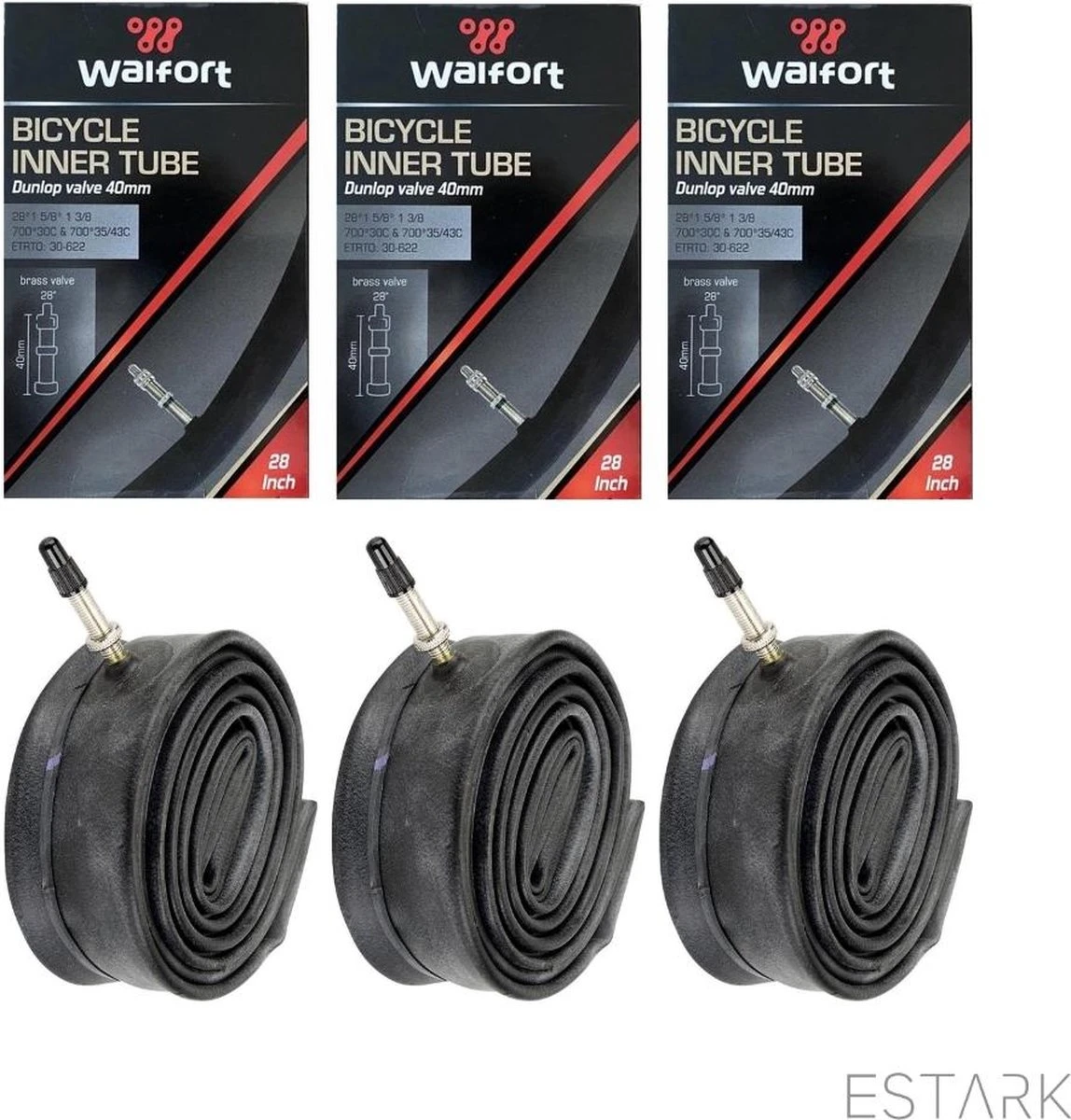 ESTARK® - 3 X Binnenband 28 Inch / 28" Voor De Fiets / Dunlop Ventiel / Racefiets / Mountainbike / 40 Mm / Band 40 / 30 - 622 Wiel / 28 * 1 5/8 * 1 3/8 / 28 " (A) 3 ESTARK® - 3 X Binnenband 28 Inch / 28" Voor De Fiets / Dunlop Ventiel / Racefiets / Mountainbike / 40 Mm / Band 40 / 30 - 622 Wiel / 28 * 1 5/8 * 1 3/8 / 28 " (A)