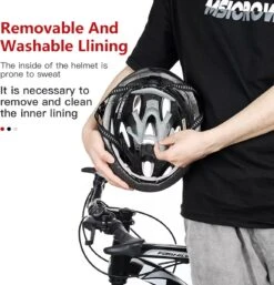 Zacro Fietshelm - Met Bril En Waarschuwingslampje - Nacht Veiligheidshelmen Fietshelm - Verstelbaar - Voor Volwassenen, MTB, Stadsfietsen - Rood En Zwart -Fietsuitrusting Winkel 1154x1200 3