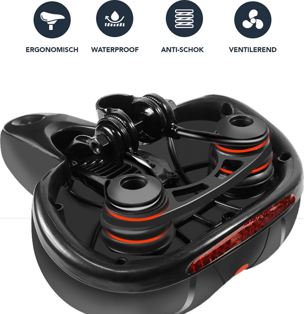 Achaté Fietszadel - Unisex - Extra Comfortabel - Ventilerend - Incl. Zadelhoes En Installatiemateriaal 11 Achaté Fietszadel - Unisex - Extra Comfortabel - Ventilerend - Incl. Zadelhoes En Installatiemateriaal - Afbeelding 9