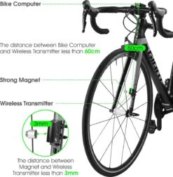 Draadloze Verlichte Fietscomputer - USB Oplaadbaar- Op Zonne- Energie - Kilometerteller - Klok - Calorie Teller - Snelheidsmeter - Auto Wake - IPX7 Waterdicht - 5 Talen - Met Verlichte LCD Display - Multifunctioneel - Inclusief Sensor - Zwart -Fietsuitrusting Winkel 1174x1200 4