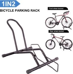 Merkloos Decopatent® Fietsenrek Voor Of Achterwiel - Fietsen Rek Racefiets, Mountainbike, Mtb Etc - Fietshouder - Achterwiel Standaard / Voorwiel Standaard - Bike Stand - Fietsstandaard Fietsen - Zwart
