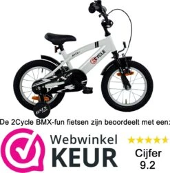 2Cycle BMX-Fun Kinderfiets - 14 Inch - Wit - Jongensfiets -Fietsuitrusting Winkel 1182x1200 2