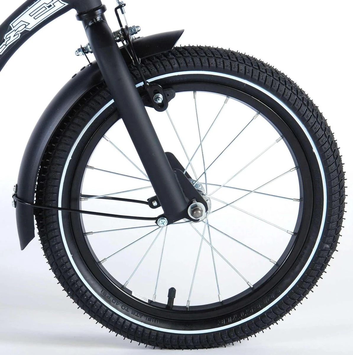 Volare Black Cruiser Kinderfiets - Jongens - 16 Inch - Zwart - 2 Handremmen 14 Volare Black Cruiser Kinderfiets - Jongens - 16 Inch - Zwart - 2 Handremmen - Afbeelding 12