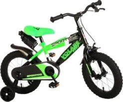 Volare Sportivo Kinderfiets - Jongens - 14 Inch - Neon Groen/Zwart - 95% Afgemonteerd -Fietsuitrusting Winkel 1200x1001