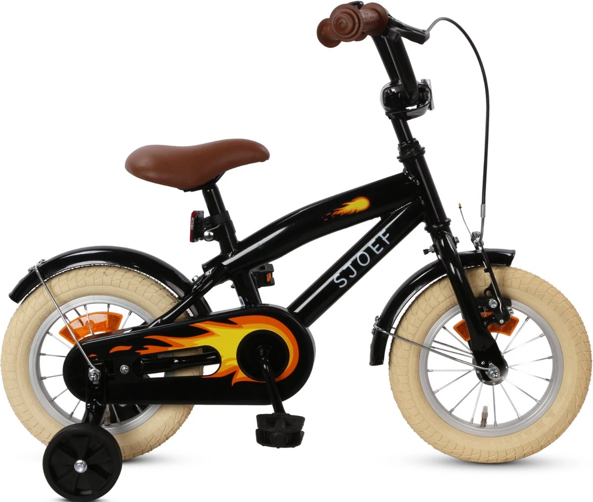 SJOEF Cruise Jongensfiets 12 Inch - Zwart 3 SJOEF Cruise Jongensfiets 12 Inch - Zwart