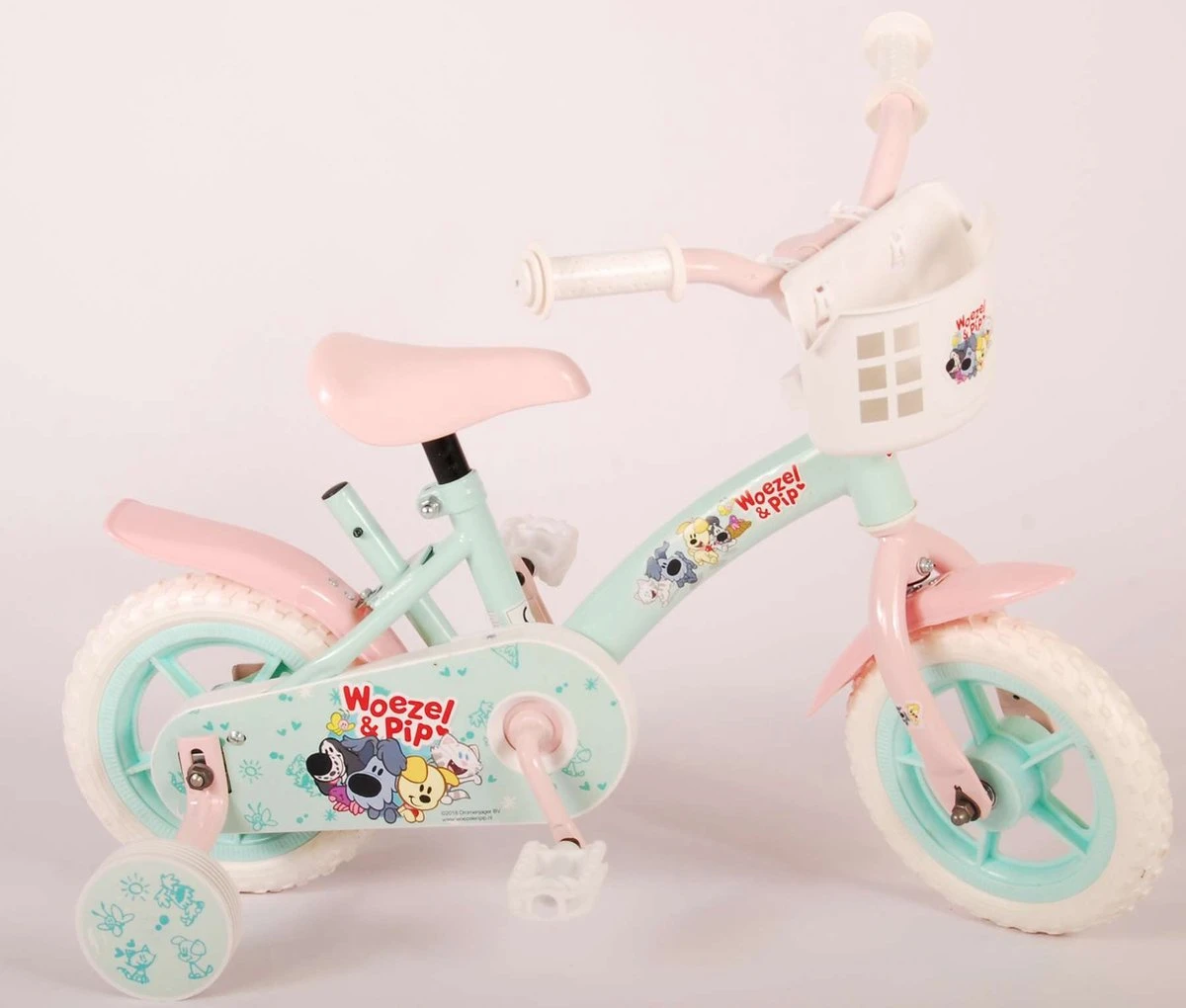 Volare Woezel & Pip Kinderfiets - Meisjes - 10 Inch - Mint Blauw/Roze - Doortrapper 8 Volare Woezel & Pip Kinderfiets - Meisjes - 10 Inch - Mint Blauw/Roze - Doortrapper - Afbeelding 6