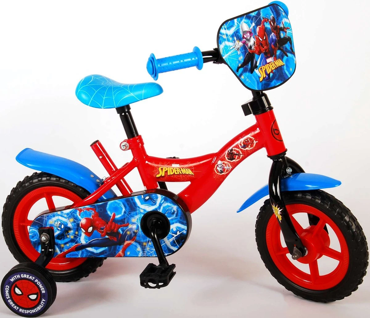 Marvel Spider-Man Kinderfiets - Jongens - 10 Inch - Rood/Blauw - Doortrapper 14 Marvel Spider-Man Kinderfiets - Jongens - 10 Inch - Rood/Blauw - Doortrapper - Afbeelding 12