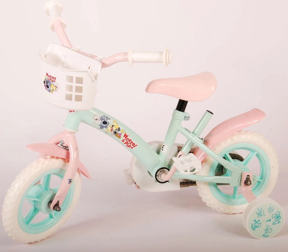 Volare Woezel & Pip Kinderfiets - Meisjes - 10 Inch - Mint Blauw/Roze - Doortrapper 9 Volare Woezel & Pip Kinderfiets - Meisjes - 10 Inch - Mint Blauw/Roze - Doortrapper - Afbeelding 7
