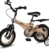 Merkloos Kinderfiets Metallic Stoer Taupe Goud Met Zijwieltjes 12 Inch | Handremmen | Jongens | Meisje | Cadeau | Sinterklaas | Kerst | Verjaardag | Peuter | Kleuter | Driewieler | Gepersonaliseerd -Fietsuitrusting Winkel 1200x1087 1