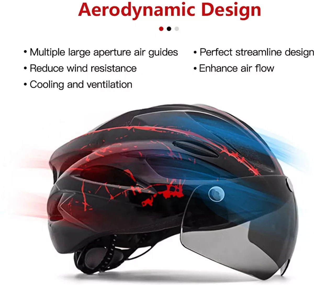 Zacro Fietshelm - Met Bril En Waarschuwingslampje - Nacht Veiligheidshelmen Fietshelm - Voor Volwassenen, MTB, Stadsfietsen - Wit En Zwart 10 Zacro Fietshelm - Met Bril En Waarschuwingslampje - Nacht Veiligheidshelmen Fietshelm - Voor Volwassenen, MTB, Stadsfietsen - Wit En Zwart - Afbeelding 8