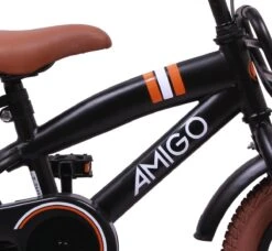 Amigo 2Cool Jongensfiets - Kinderfiets 12 Inch - Matzwart -Fietsuitrusting Winkel 1200x1110