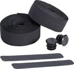 BBB Cycling RaceRibbon Stuurtape - Antislip - Stuurlint Racefiets - Stretch Materiaal - Zwart - 2 Rollen - BHT-01