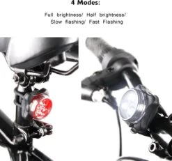 Merkloos LED Fietsverlichting USB Oplaadbaar - 4 Modes - Waterbestendig - Fietslicht - Fietslampjes -Fietsuitrusting Winkel 1200x1121 4