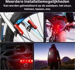 Transnect® – Fietsverlichting LED Set - Fietslampjes Voor En Achter Licht - 4 Lichtstanden – USB Oplaadbaar - Draagbaar – Waterdicht -Fietsuitrusting Winkel 1200x1129 4