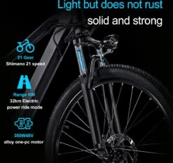 Elektrische Fiets Off-Road | E-Fietsen | Electric Mountain Bike | E-bike | 250W Motor | 26 Inch | Zwart BK7 -Fietsuitrusting Winkel 1200x1134 2