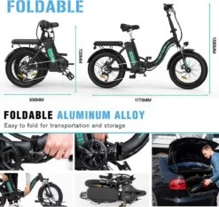 HITWAY E Bike Fat Tire Urban Opvouwbare Elektrische Fiets, 20 Inch, 250W/36V/11,2Ah Batterij Voor Heren En Dames -Fietsuitrusting Winkel 1200x1134