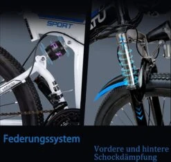 Myatu E-Bike 26-inch E-bike Voor Vrouwen En Mannen, Mountainbike Elektrische Fiets Met 36V 10.4AH Accu En Shimano 21 Versnellingen, 21 Versnellingen, Derailleur, 250 W-Zwart En Blauw -Fietsuitrusting Winkel 1200x1136 1