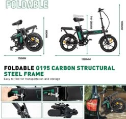 HITWAY Elektrische Fiets Voor, Stadsfietsen Opvouwbaar, E-BIKE, 7.5Ah Batterij, 250W Motor, Actieradius Tot 45 Km - BK5 -Fietsuitrusting Winkel 1200x1138