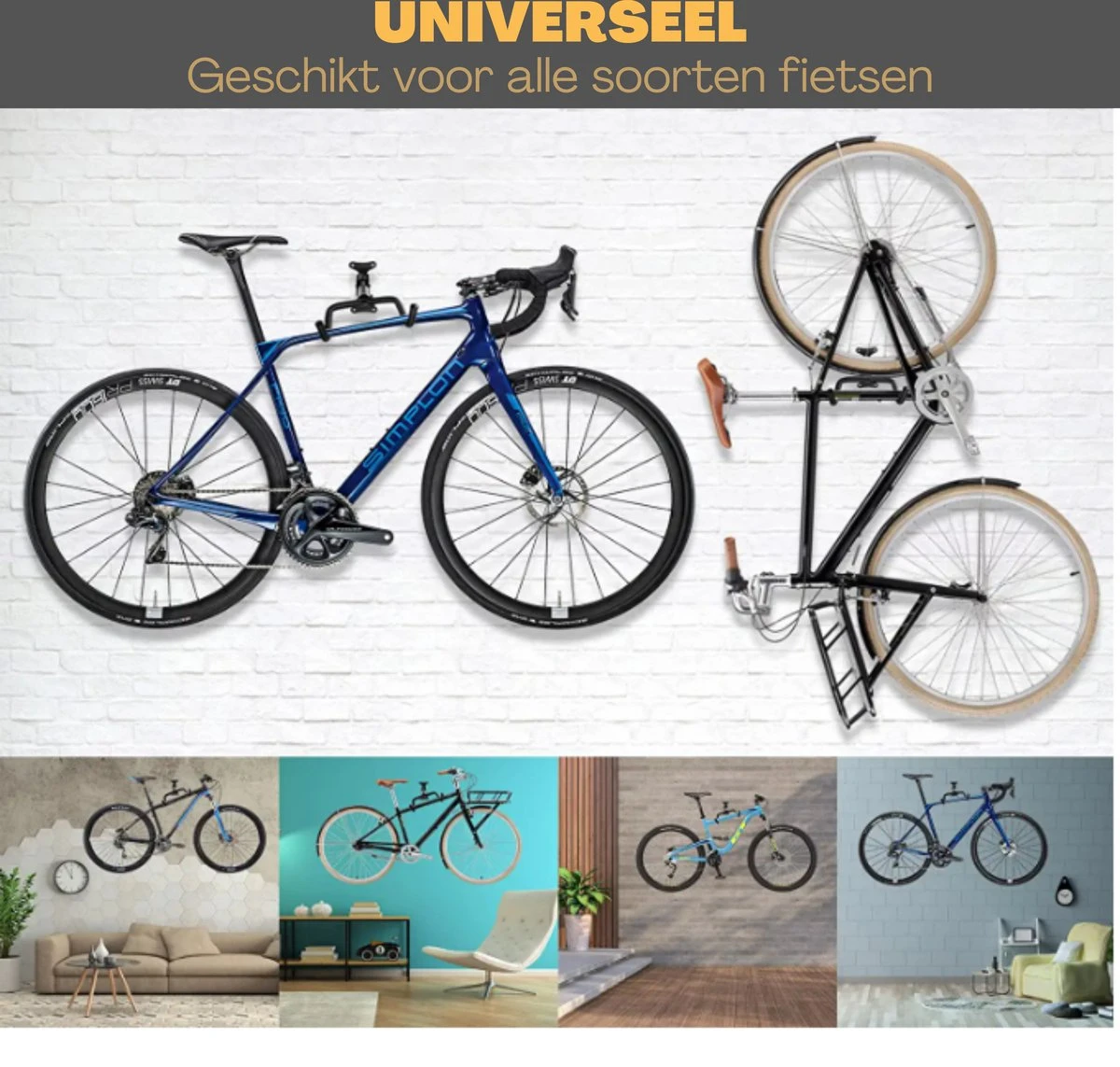 W&Z WallMount Fietsdrager - Ophangbeugel - Muurbeugel Fiets - Fietsbeugel - Opbergbeugel - Fiets Ophangsysteem 11 W&Z WallMount Fietsdrager - Ophangbeugel - Muurbeugel Fiets - Fietsbeugel - Opbergbeugel - Fiets Ophangsysteem - Afbeelding 9