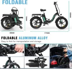 Hitway BK6 Elektrische Fiets | Opvouwbare E-bike | 20 Inch Fat Tire | 350W Motor | 10Ah | Zwart/Groen 19 Hitway BK6 Elektrische Fiets | Opvouwbare E-bike | 20 Inch Fat Tire | 350W Motor | 10Ah | Zwart/Groen -Fietsuitrusting Winkel 1200x1147 2