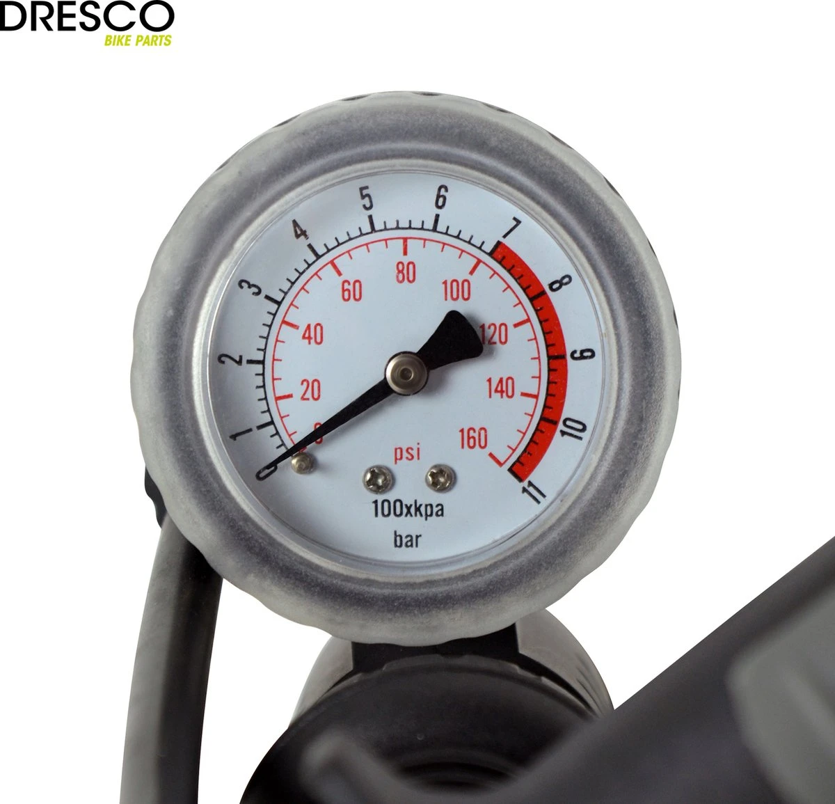 Dresco Fietspomp - Manometer – Zwart 6 Dresco Fietspomp - Manometer – Zwart - Afbeelding 4