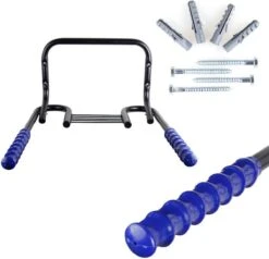 Merkloos Decopatent® Fiets Ophangsysteem Voor 2 Fietsen - Fietsenrek - Legplank Voor Helm - Fietshaak - Muurbeugel Fiets - Wandmontage -Fietsuitrusting Winkel 1200x1156 9