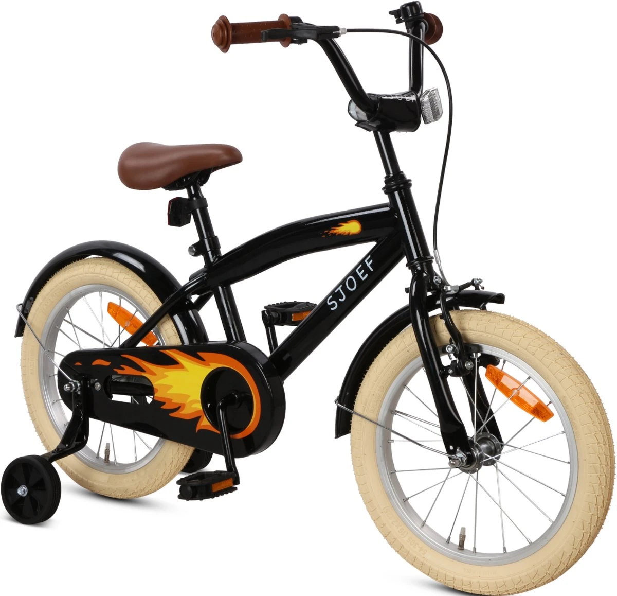 SJOEF Cruise Jongensfiets 16 Inch - Zwart 4 SJOEF Cruise Jongensfiets 16 Inch - Zwart - Afbeelding 2