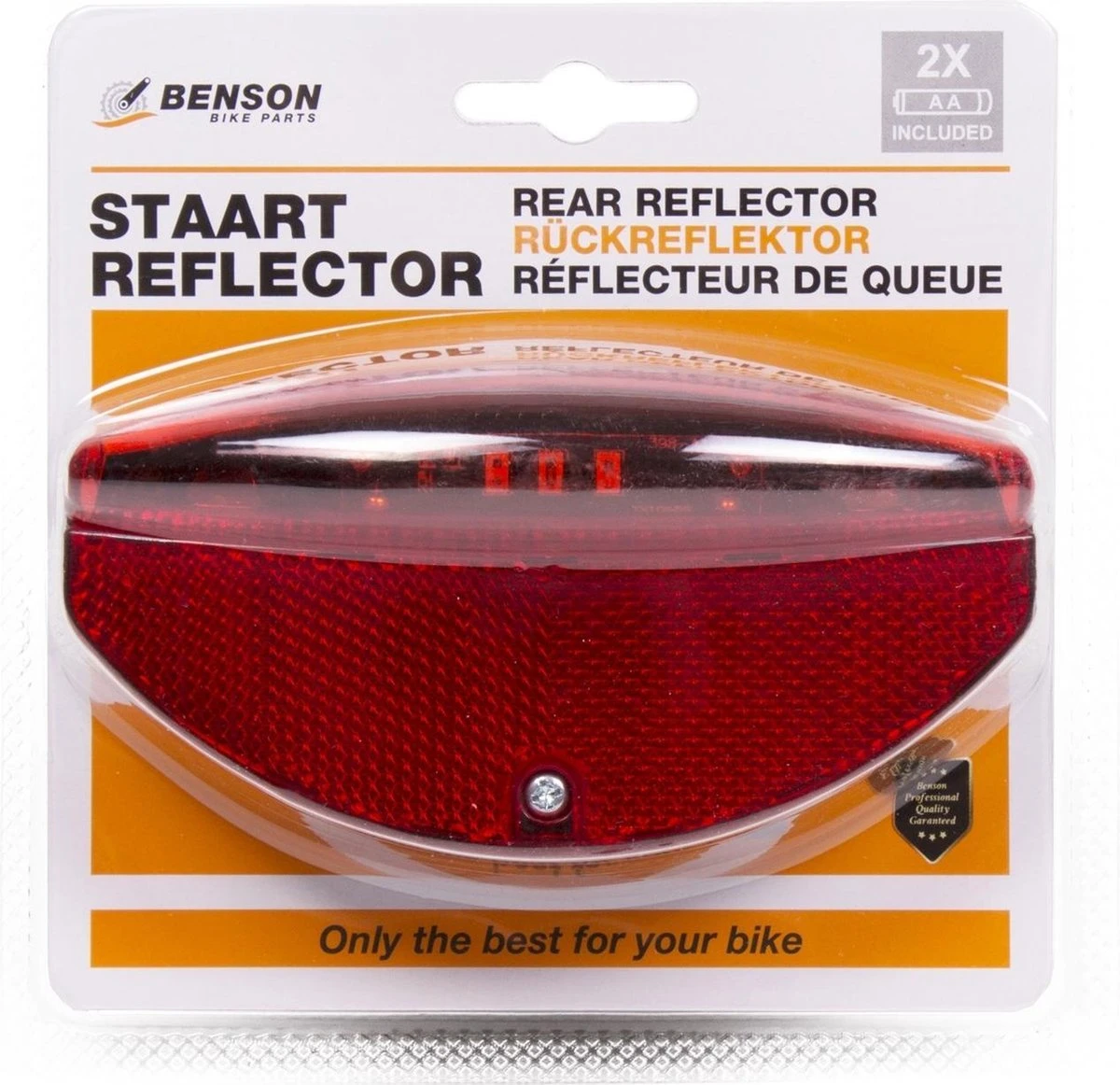 Benson Achterlicht / Staartreflector - Voor Fiets - 3x LED - Universeel - Batterijachterlicht Met Reflector 8 Benson Achterlicht / Staartreflector - Voor Fiets - 3x LED - Universeel - Batterijachterlicht Met Reflector - Afbeelding 6