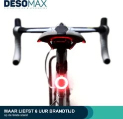 DesoMax® Fietslicht Achterlicht LED USB Oplaadbaar Helder Rond - Achterlicht Voor Racefiets En MTB – Herkenningslicht -Fietsuitrusting Winkel 1200x1166