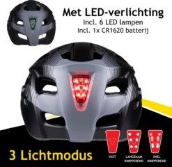 Dunlop Fietshelm - Verstelbaar Van 58 Tot 61 CM - Maat L - Met LED-Verlichting - 3 Lichtmodus - Zwart 15 Dunlop Fietshelm - Verstelbaar Van 58 Tot 61 CM - Maat L - Met LED-Verlichting - 3 Lichtmodus - Zwart -Fietsuitrusting Winkel 1200x1167 2