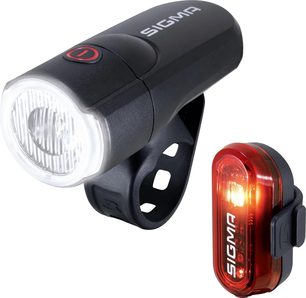 Sigma Sport AURA 30 Fietsverlichting Set - Led Koplamp 30 Lux - CURVE Achterlicht - Inclusief Batterijen 3 Sigma Sport AURA 30 Fietsverlichting Set - Led Koplamp 30 Lux - CURVE Achterlicht - Inclusief Batterijen