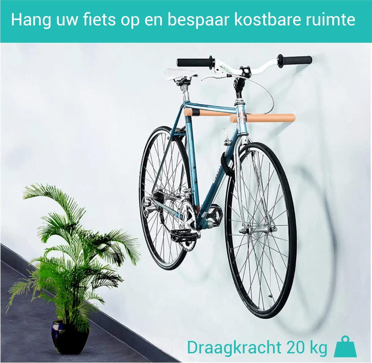 Fiets Ophangsysteem Van Massief Beukenhout | 2 Stuks | 32cm | Ophangbeugel | Muurbeugel Fiets | &ERGY 4 Fiets Ophangsysteem Van Massief Beukenhout | 2 Stuks | 32cm | Ophangbeugel | Muurbeugel Fiets | &ERGY - Afbeelding 2