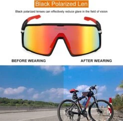 DOWO® - Fietsbrillen - Sportbrillen - Professionele Fietsbril - Lichtgewicht Racefiets -Fietsuitrusting Winkel 1200x1174 5