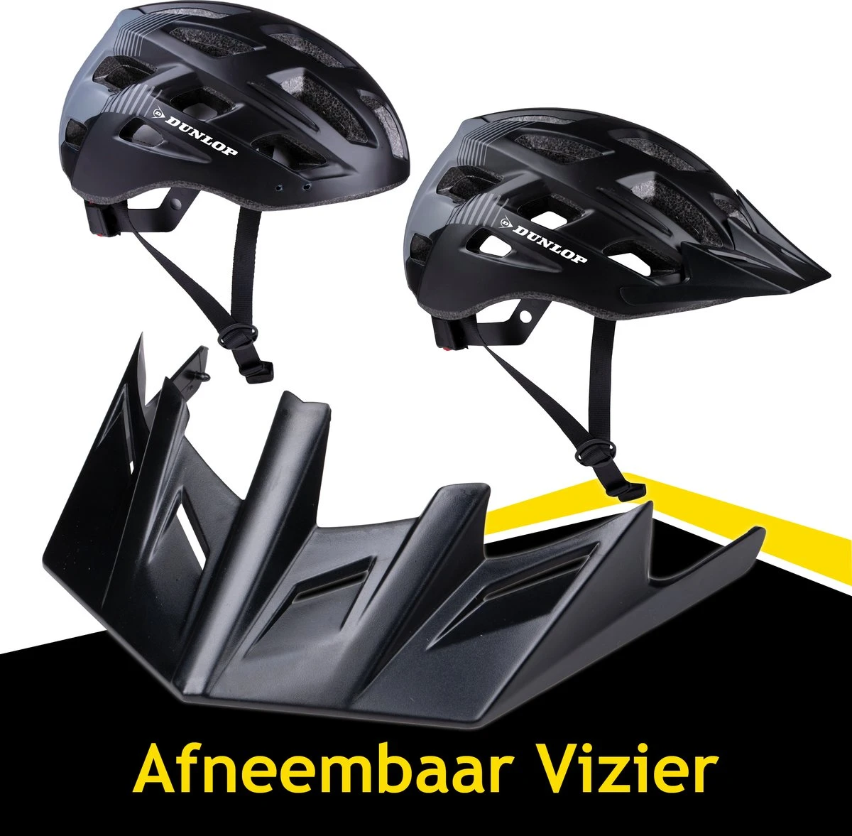 Dunlop Fietshelm - Verstelbaar Van 58 Tot 61 CM - Maat L - Met LED-Verlichting - 3 Lichtmodus - Zwart 7 Dunlop Fietshelm - Verstelbaar Van 58 Tot 61 CM - Maat L - Met LED-Verlichting - 3 Lichtmodus - Zwart - Afbeelding 5