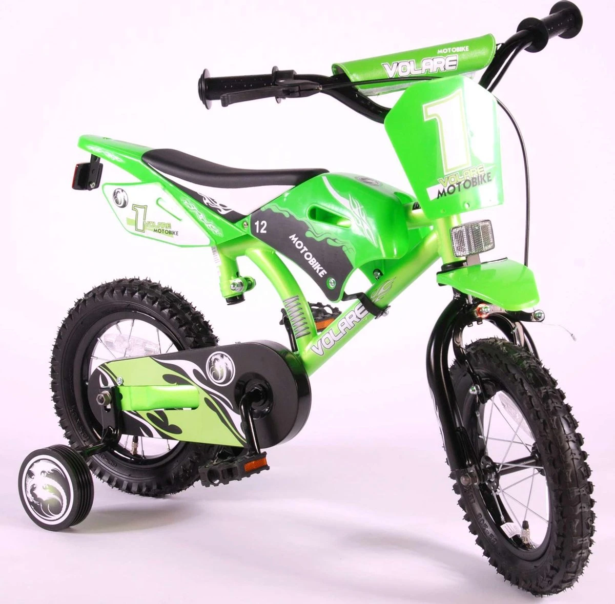 Volare Motobike Kinderfiets - Jongens - 12 Inch - Groen - 95% Afgemonteerd 7 Volare Motobike Kinderfiets - Jongens - 12 Inch - Groen - 95% Afgemonteerd - Afbeelding 5