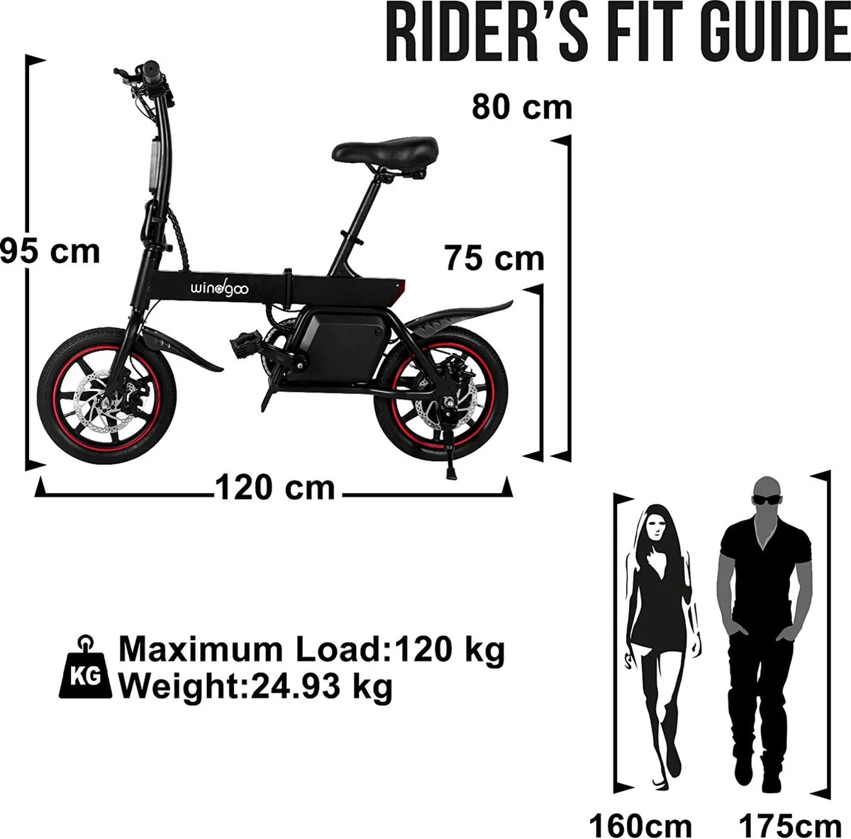 Windgoo B20 V2 - Smart E Bike - APP IOS Android - Elektrische Vouwfiets Zonder Gashandel - 250W - 14 Inch - 25 KM/H - Zwart 15 Windgoo B20 V2 - Smart E Bike - APP IOS Android - Elektrische Vouwfiets Zonder Gashandel - 250W - 14 Inch - 25 KM/H - Zwart - Afbeelding 13
