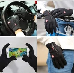 Fietshandschoenen Winter - Handschoenen - Sport Handschoenen Met Rits - Touchscreen Telefoon - Anti Slip Gloves - Heren / Dames - Maat XXL - Zwart - Cadeautje -Fietsuitrusting Winkel 1200x1185 6