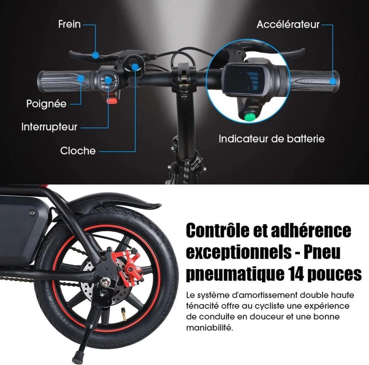 Windgoo B-20 Elektrische Vouwfiets - Snelheid 20 Km/h - 15 Km Bereik - Schijfremmen 20 Windgoo B-20 Elektrische Vouwfiets - Snelheid 20 Km/h - 15 Km Bereik - Schijfremmen - Afbeelding 18