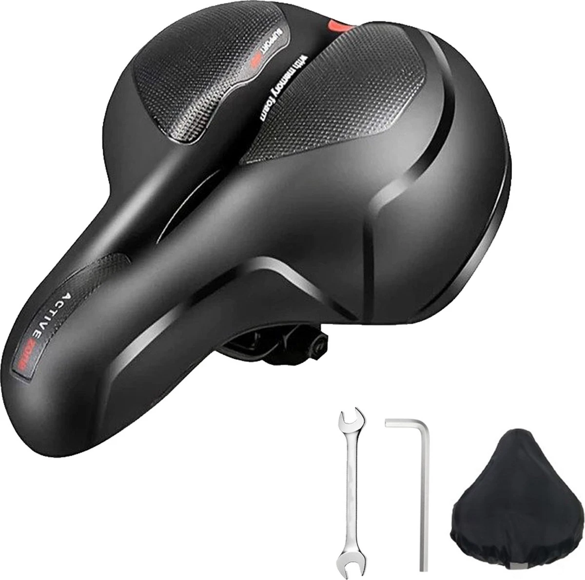 Achaté Fietszadel - Unisex - Extra Comfortabel - Ventilerend - Incl. Zadelhoes En Installatiemateriaal 3 Achaté Fietszadel - Unisex - Extra Comfortabel - Ventilerend - Incl. Zadelhoes En Installatiemateriaal